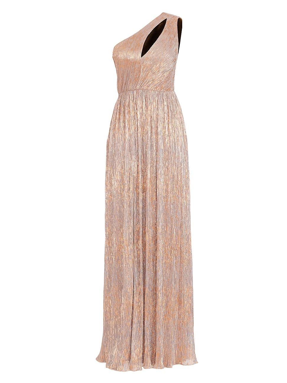 Womens Kienna Metallic One-Shoulder Gown Product Image