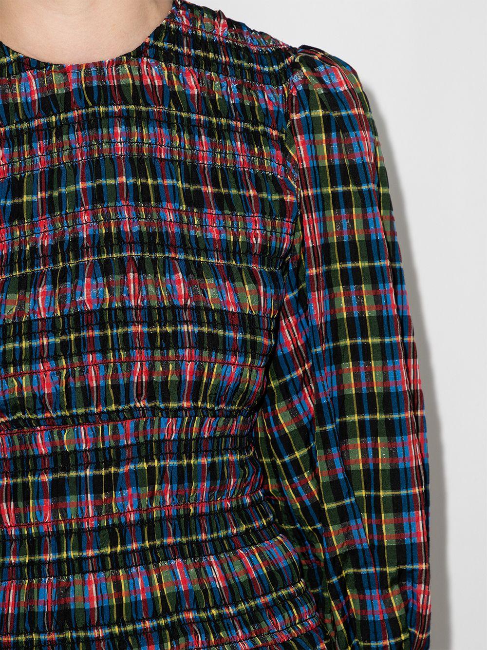 seersucker smocked midi dress Product Image