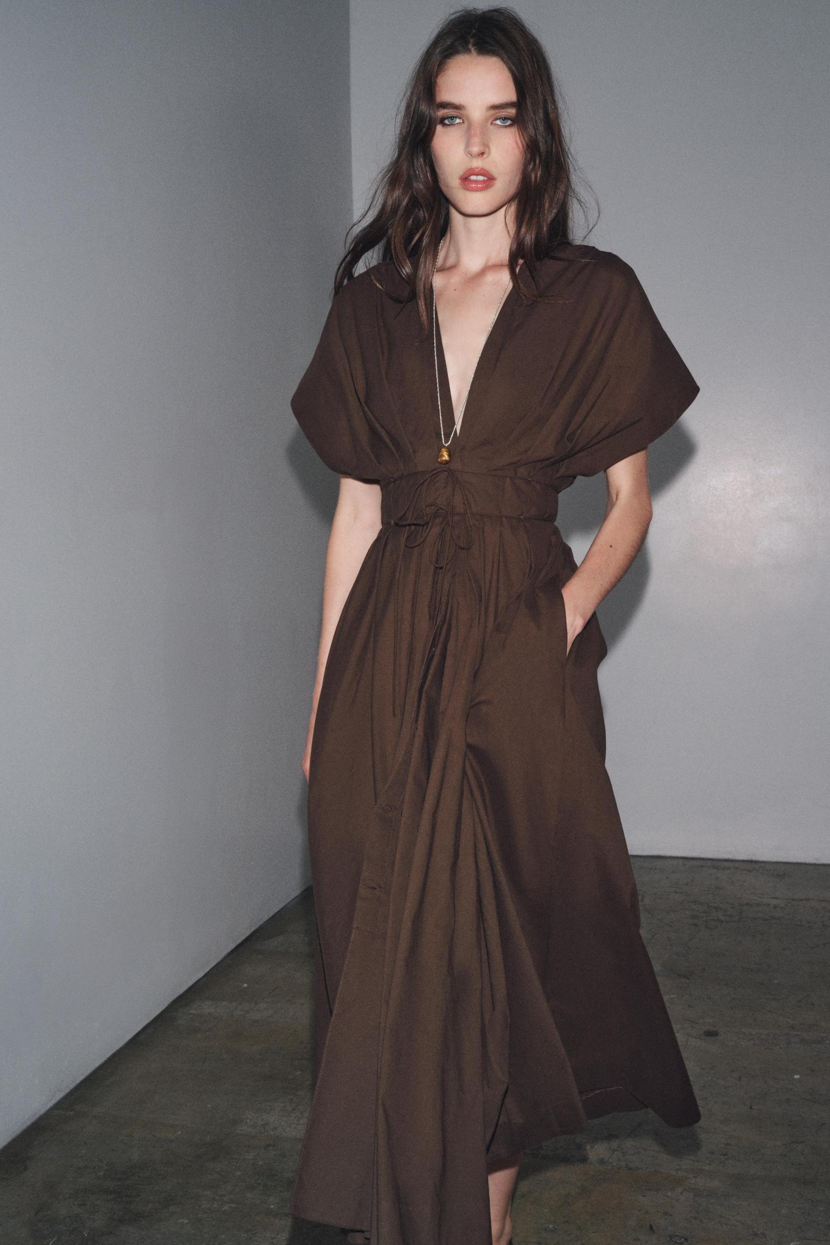 ZW COLLECTION PLEATED MIDI DRESS Product Image