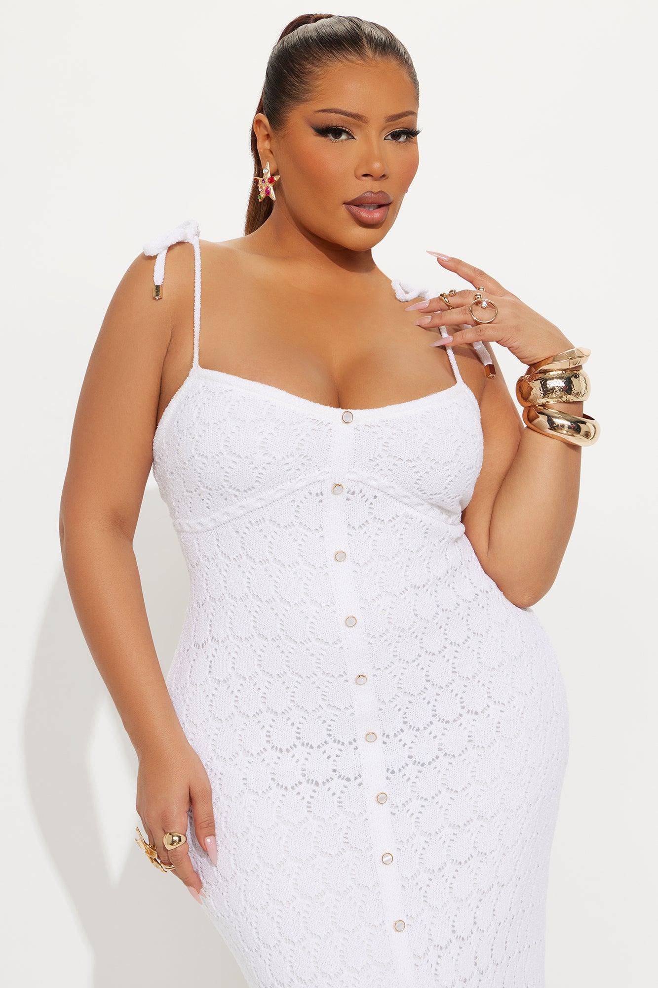 Eileen Crochet Maxi Dress - White Female Product Image