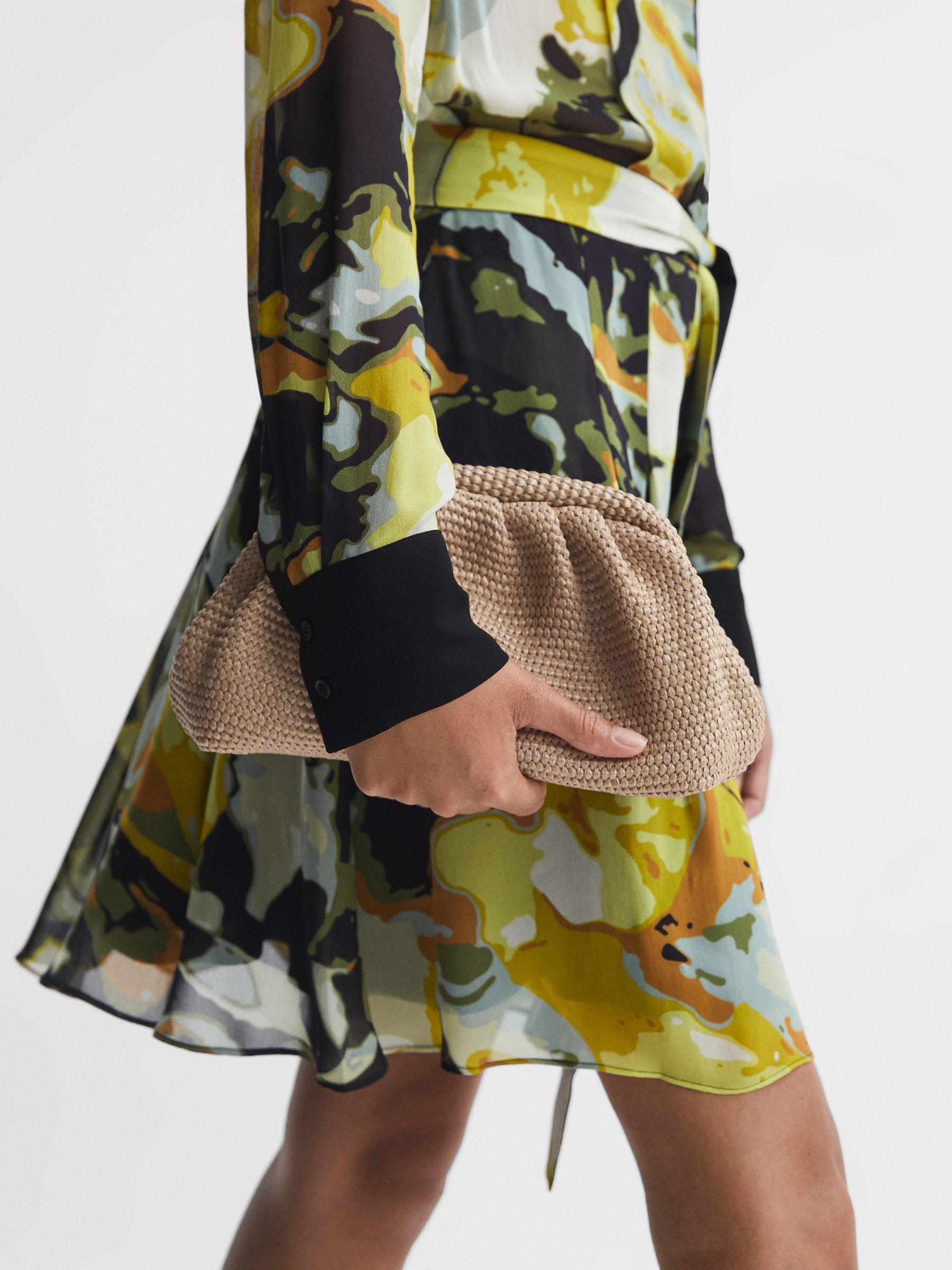 Raffia Clutch Bag in Natural Product Image