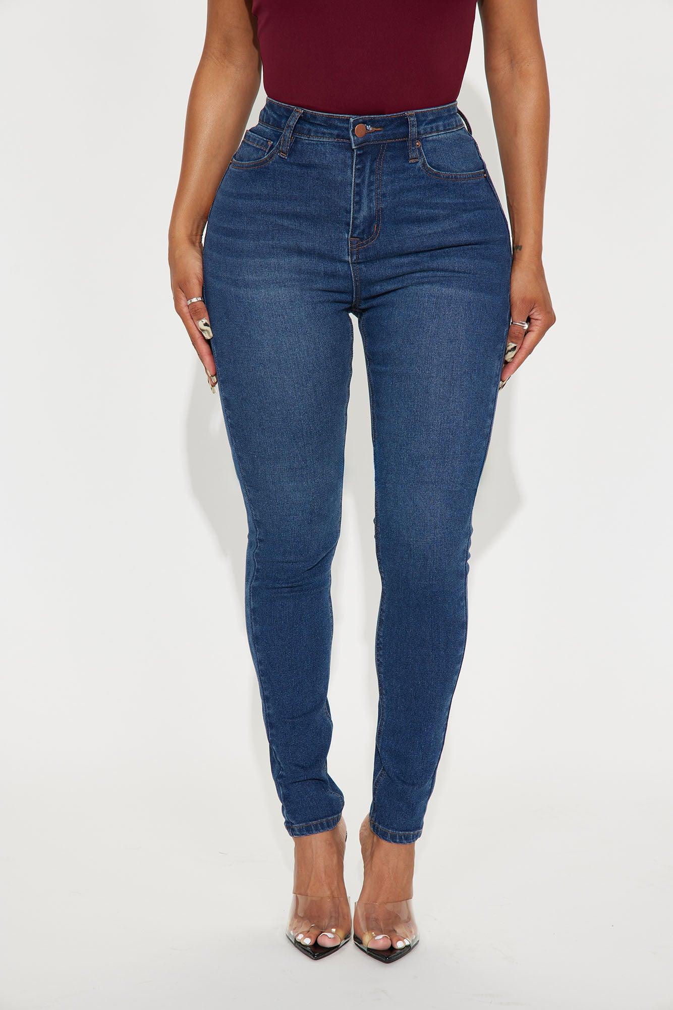 Tall Vibe Check Curvy Stretch Skinny Jeans - Dark Wash Female Product Image