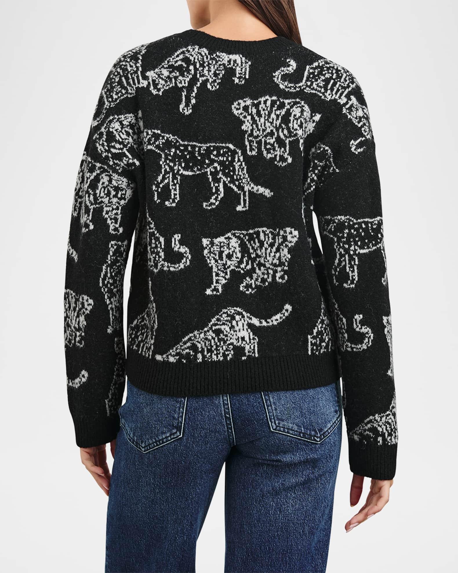 Perci Animal Print Wool-Blend Sweater Product Image
