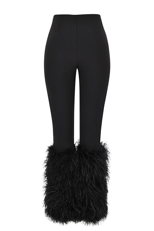 Nicolette  black trimmed trousers - sale Product Image