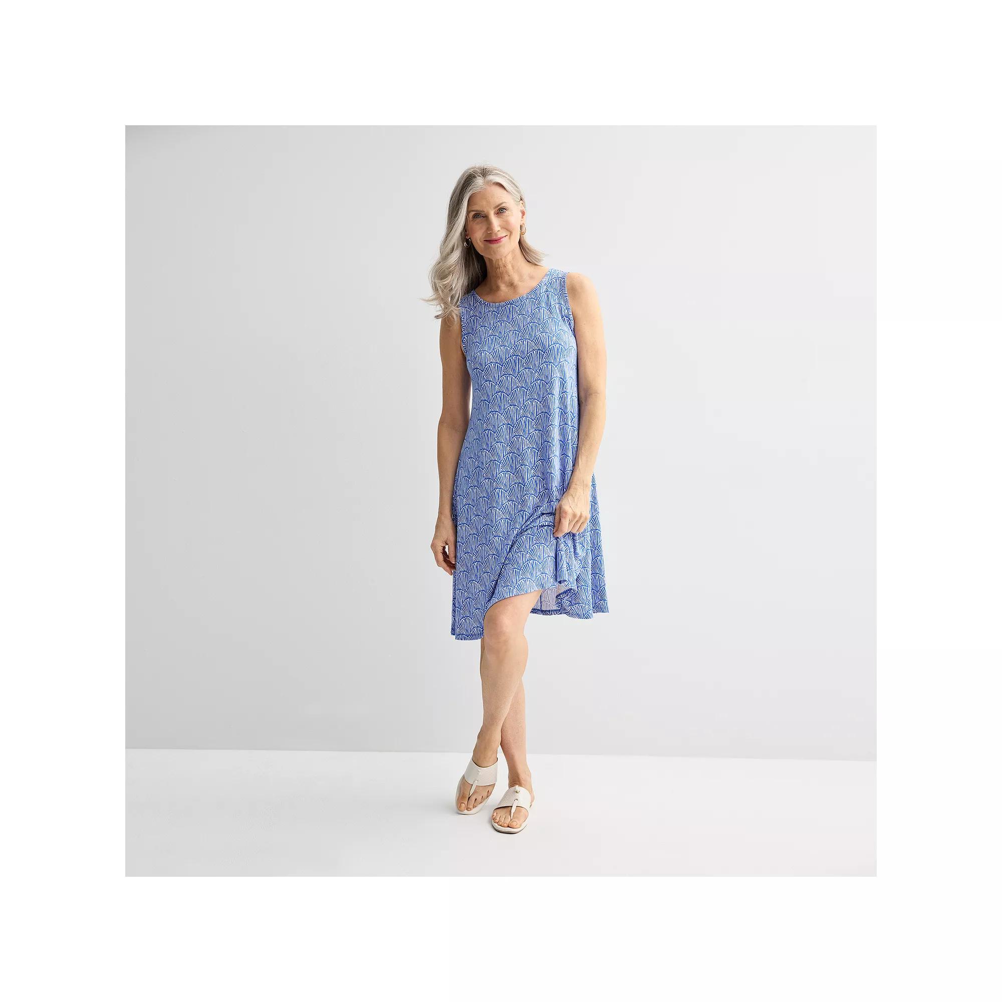 Petite Croft & Barrow® Sleeveless Tank Swing Dress, Women's,  Product Image