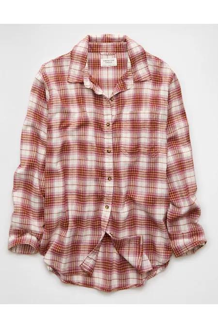 AE Oversized Flannel Shirt Women's Product Image