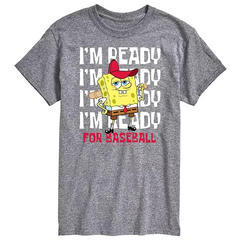 Big & Tall Nickelodeon Spongebob Squarepants Ready For Baseball Graphic Tee, Men's,  Product Image