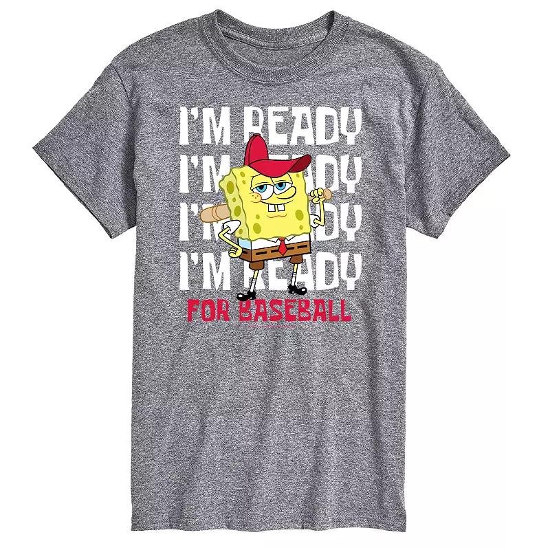Big & Tall Nickelodeon Spongebob Squarepants Ready For Baseball Graphic Tee, Men's,  Product Image