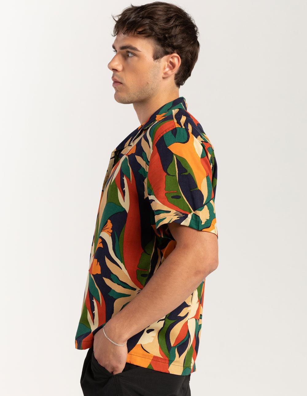 RSQ Mens Tropical Button Up Shirt - MULTI Product Image