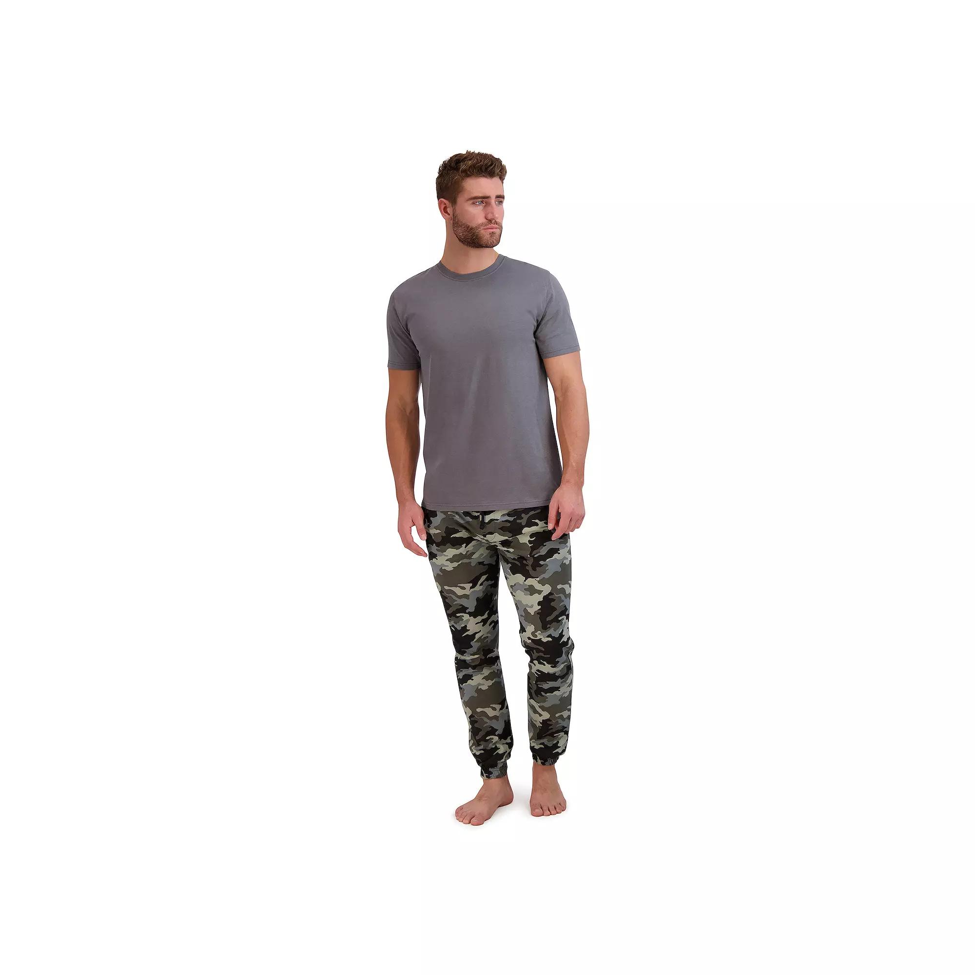 Big & Tall Hanes® Cotton Modal French Terry Pajama Set, Men's,  Product Image