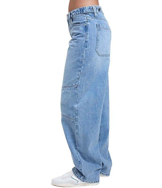 YMI Jeanswear Moto Baggy Barrel Jeans Product Image
