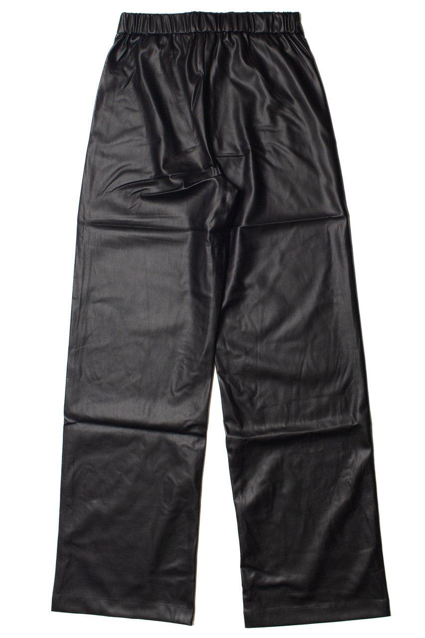 Wide Leg Pleather Pants Product Image