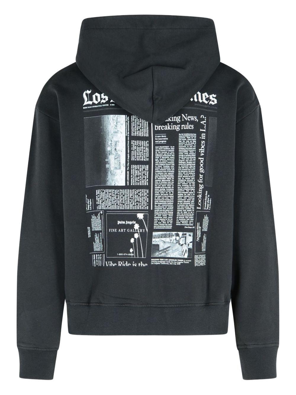 logo-print zip-front hoodie Product Image