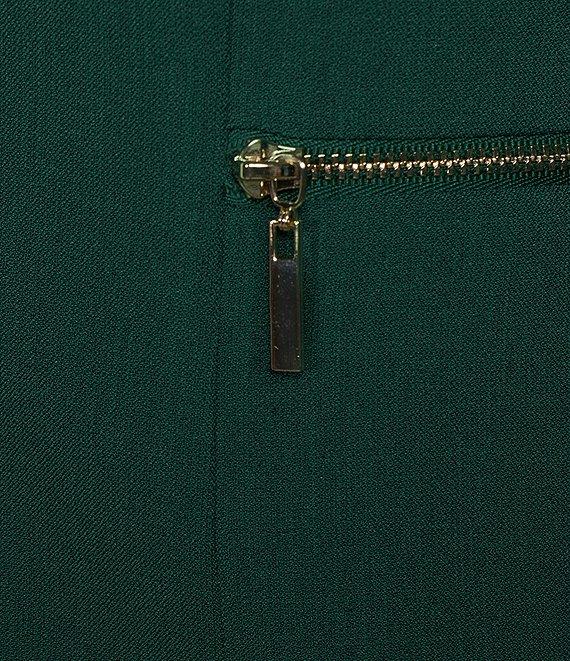 Kasper Stretch Crepe Zipper Pocket Long Sleeve Open Front Cardigan Jacket Product Image