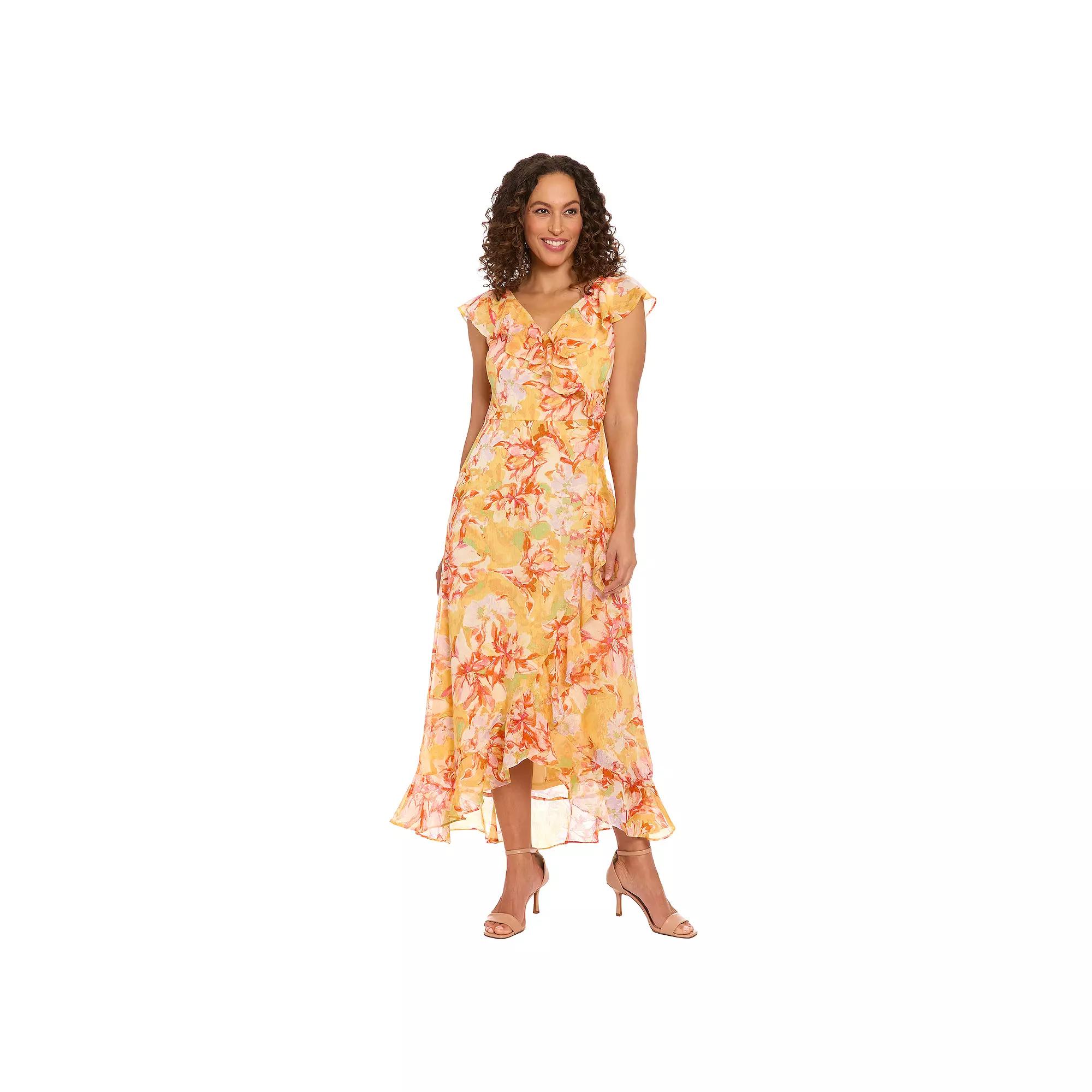Women's London Times Ruffled Maxi Dress,  Product Image