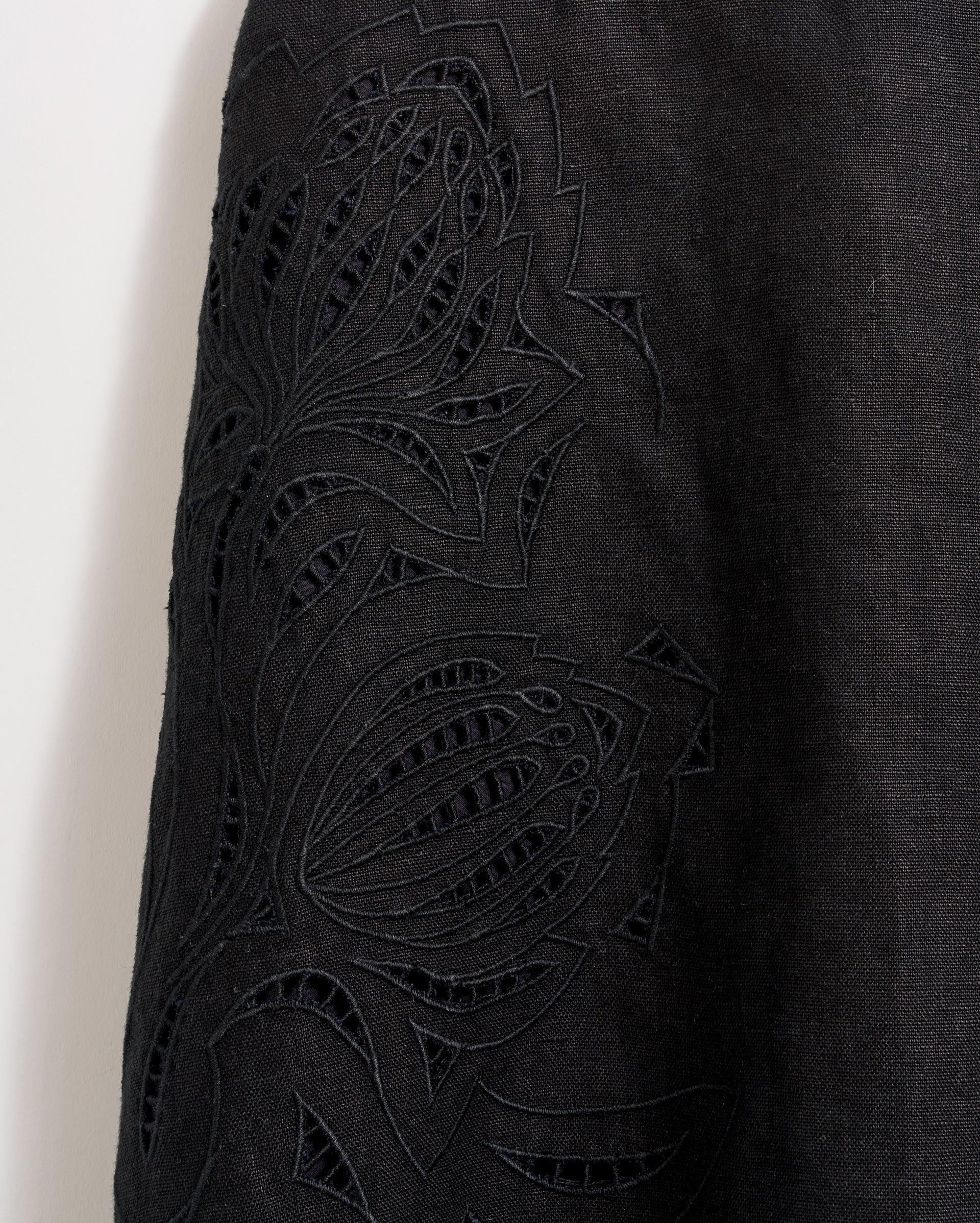 Linen Protea Eyelet Skirt -  Product Image