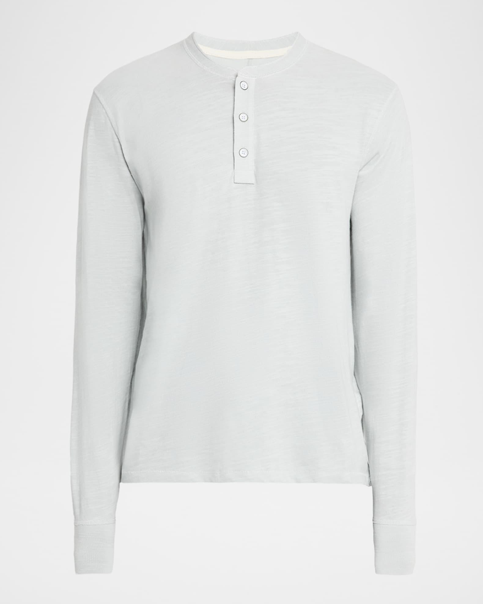 Men's Classic Flame Henley Long-Sleeve T-Shirt Product Image