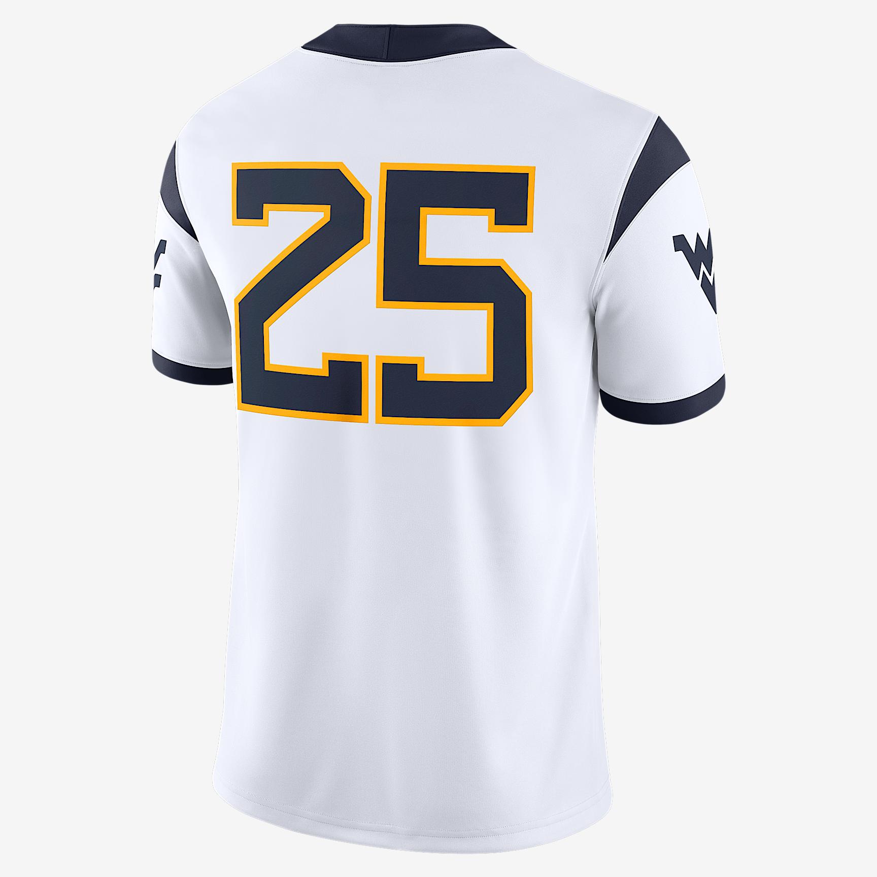West Virginia Mens Nike Mens Dri-FIT College Game Jersey | NC2F08B5WVN-VF6 Product Image