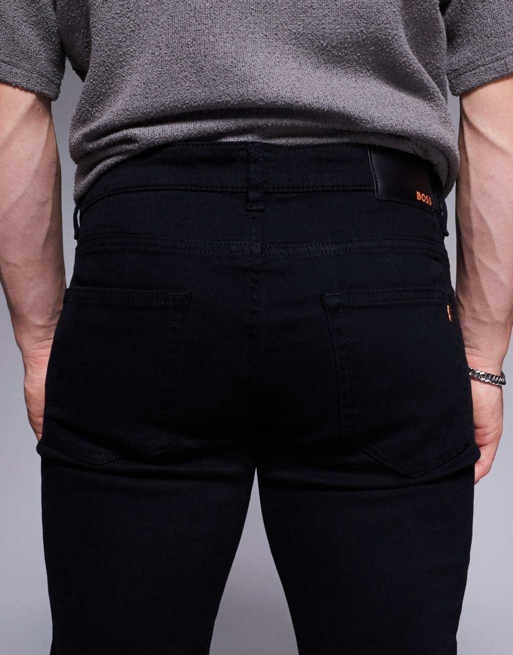 BOSS Orange Delaware jeans slim fit in black Product Image