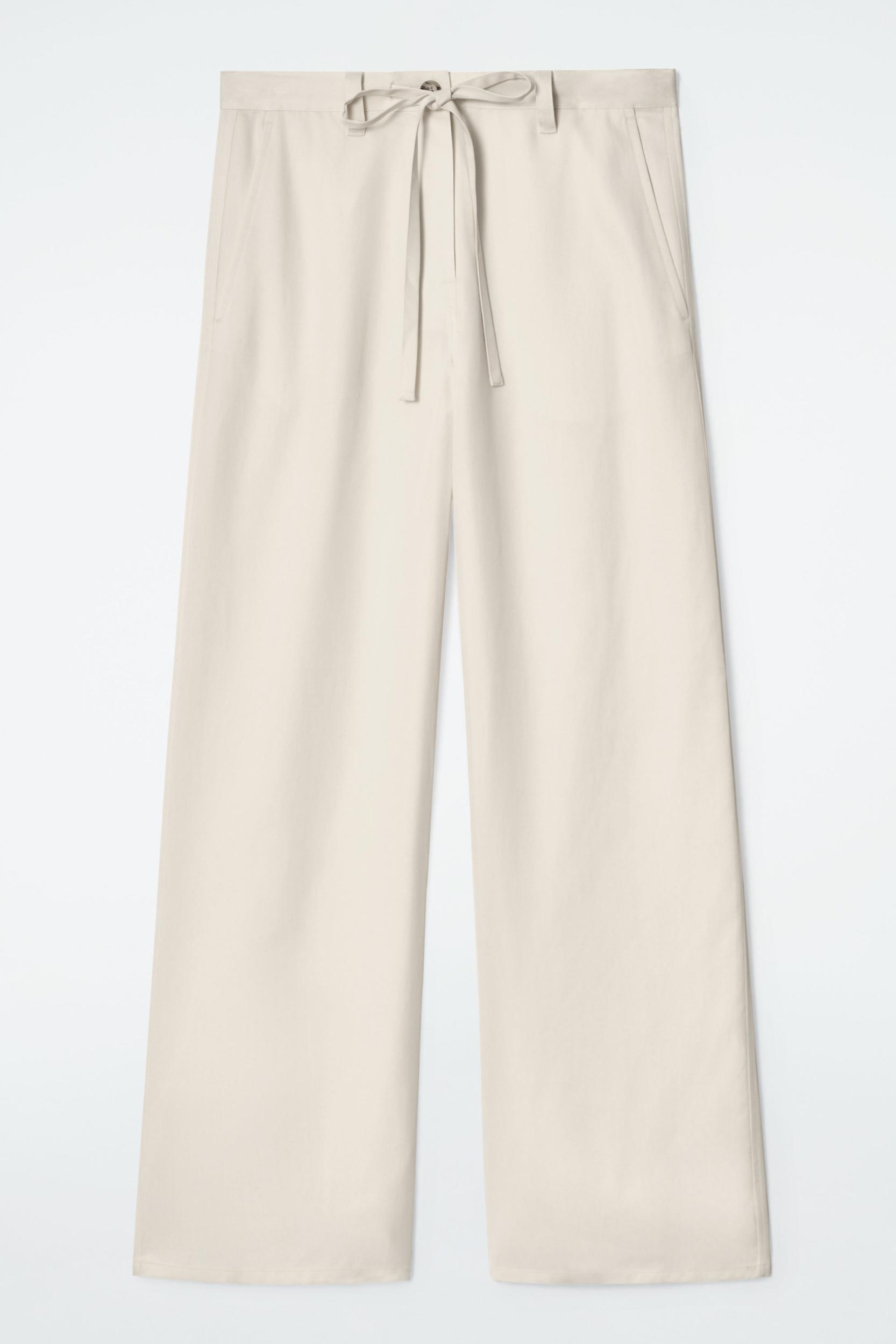 TIE-DETAIL WIDE-LEG PANTS Product Image