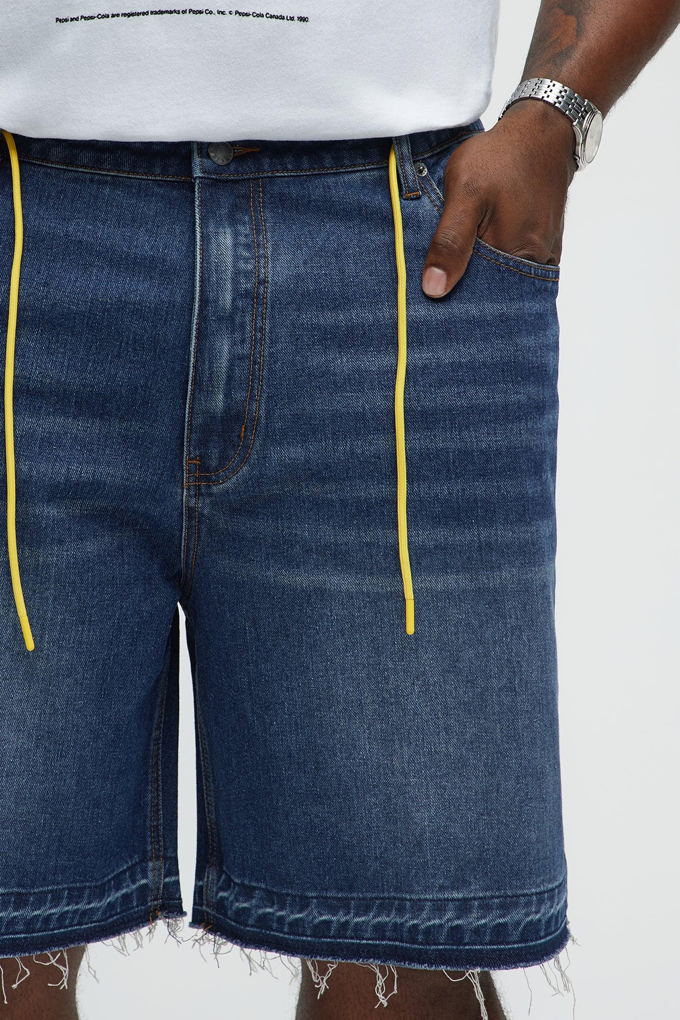 Relaxed Lemoyne Denim Shorts - Medium Blue Wash Product Image