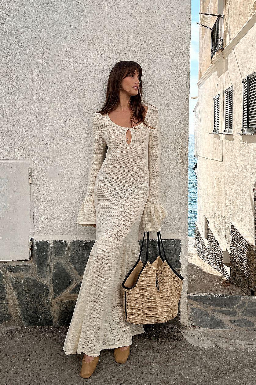 Knitted Crochet Maxi Dress Product Image