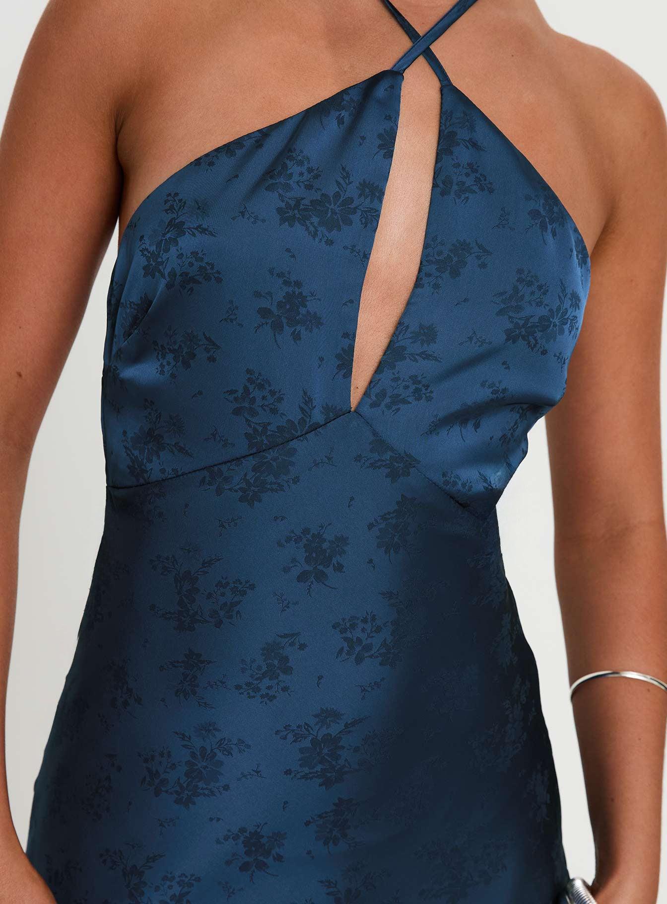 Limosina Halter Maxi Dress Navy Product Image