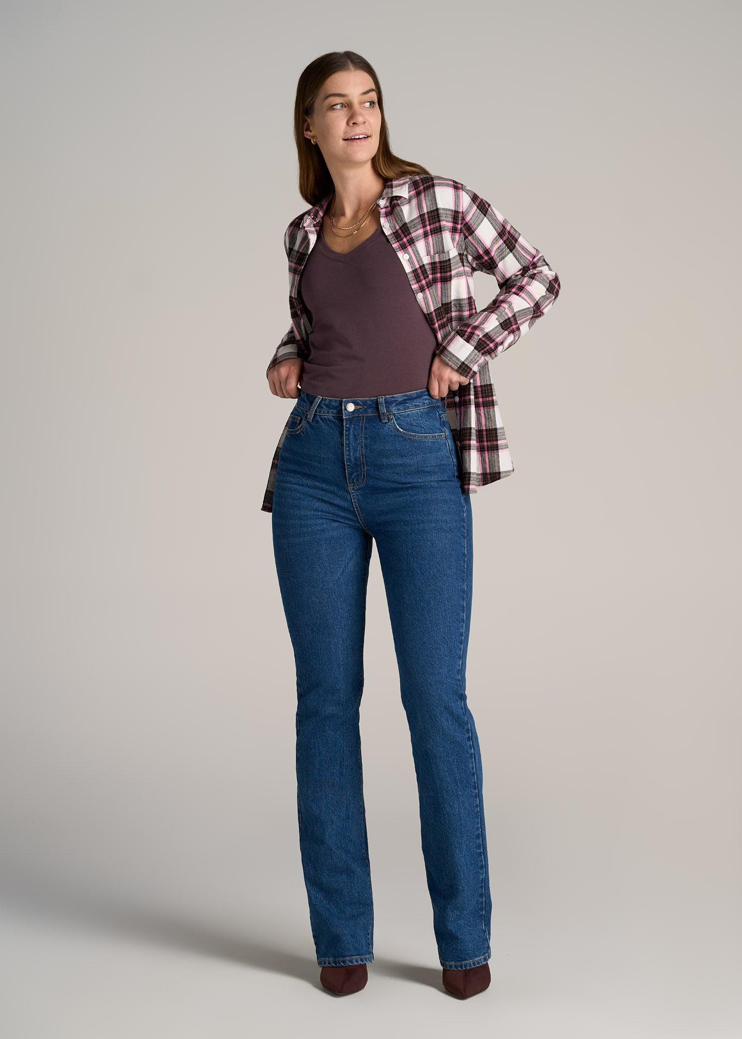 Scoop V-Neck Tee for Tall Women in Merlot Female Product Image