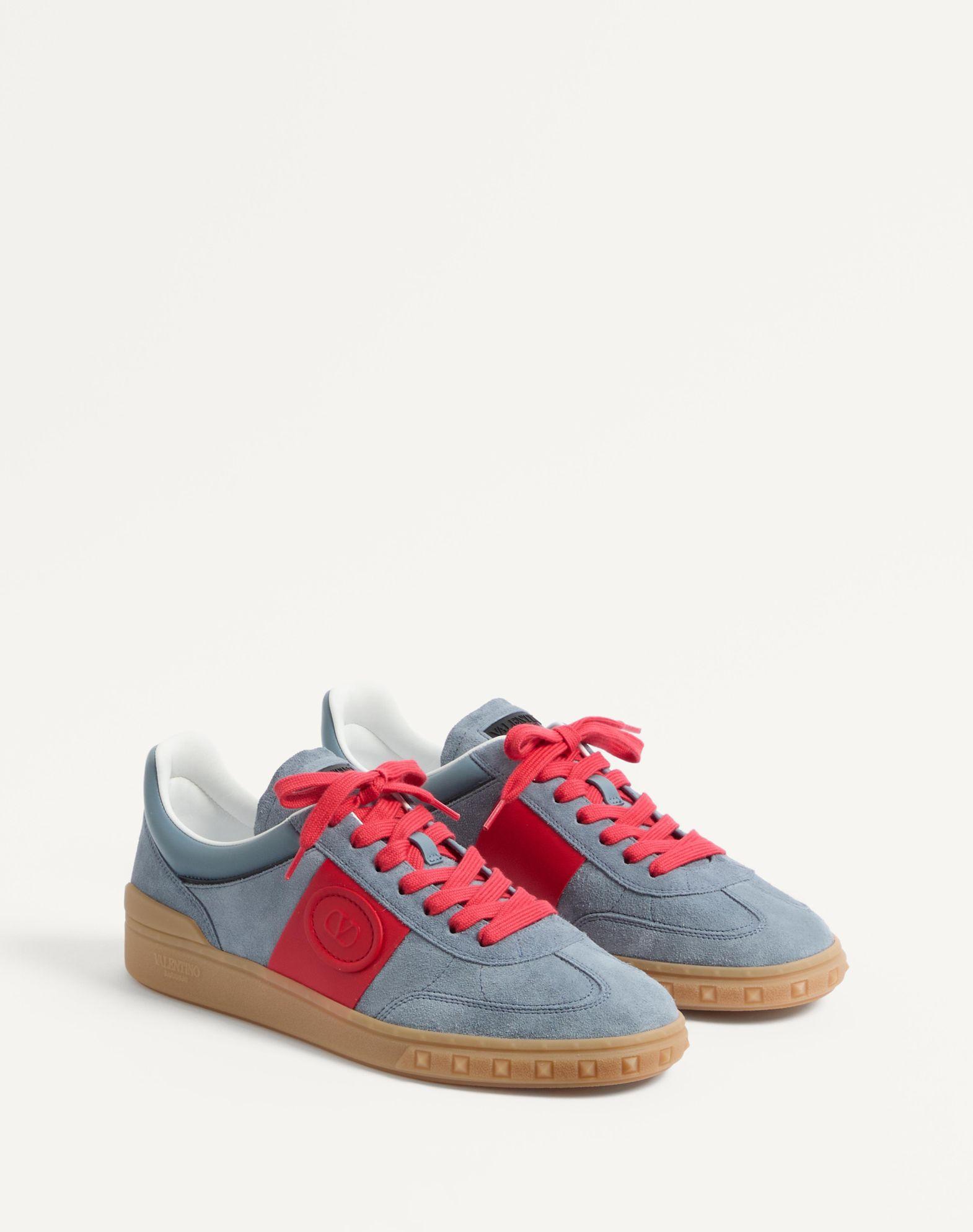 Upvillage Low Top Sneaker In Split Leather And Calfskin Nappa Leather Product Image