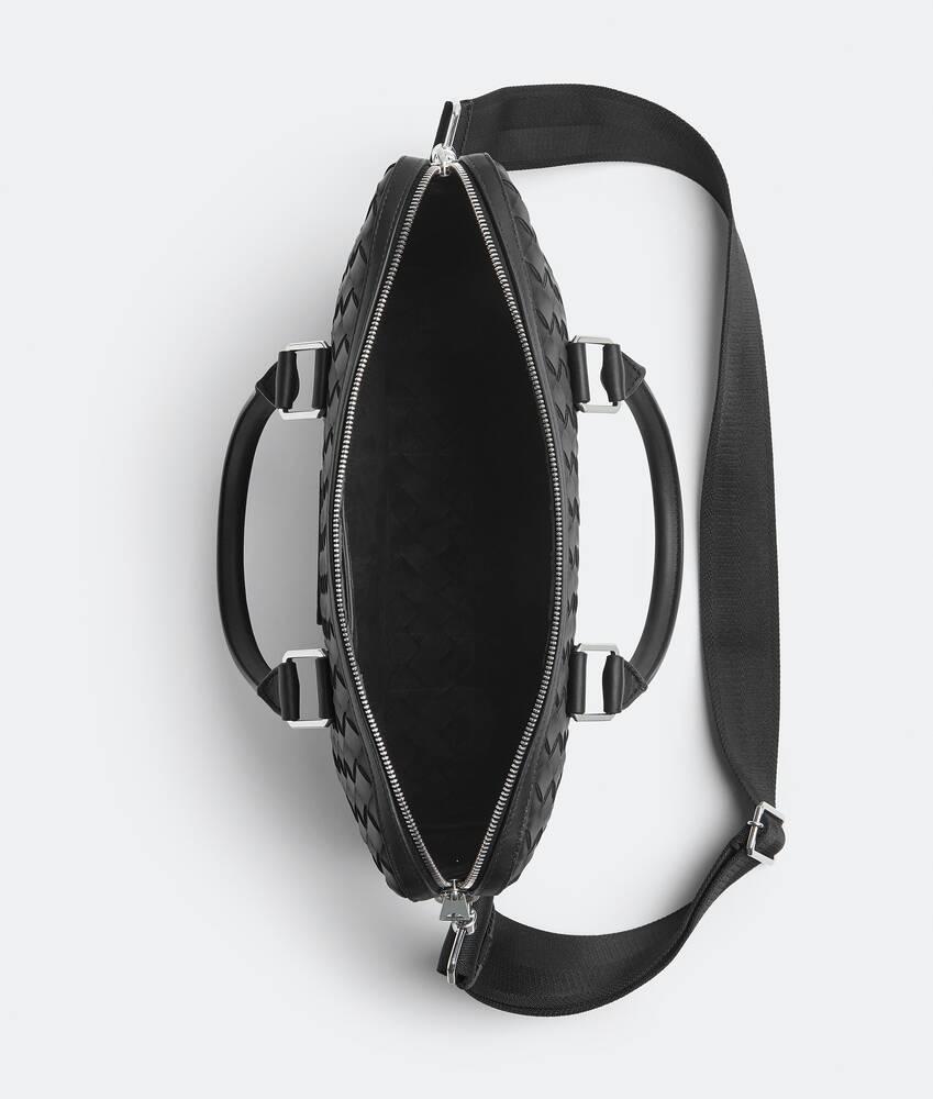 Men's Slim Intrecciato Briefcase in Black Product Image