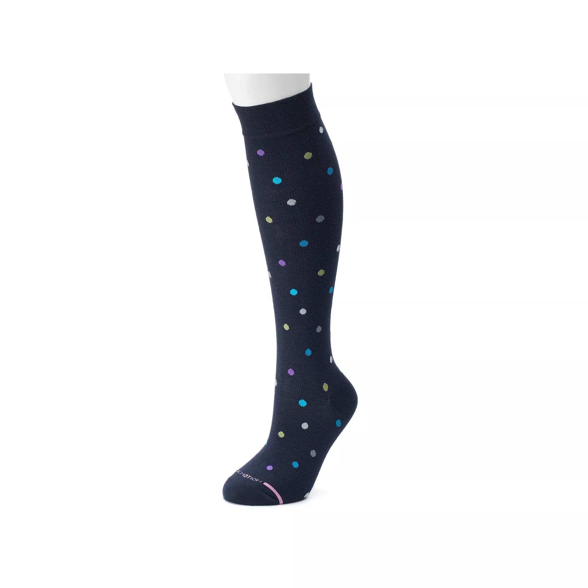 Dr. Motion Dotted Compression Knee-High Socks, Women's,  Product Image