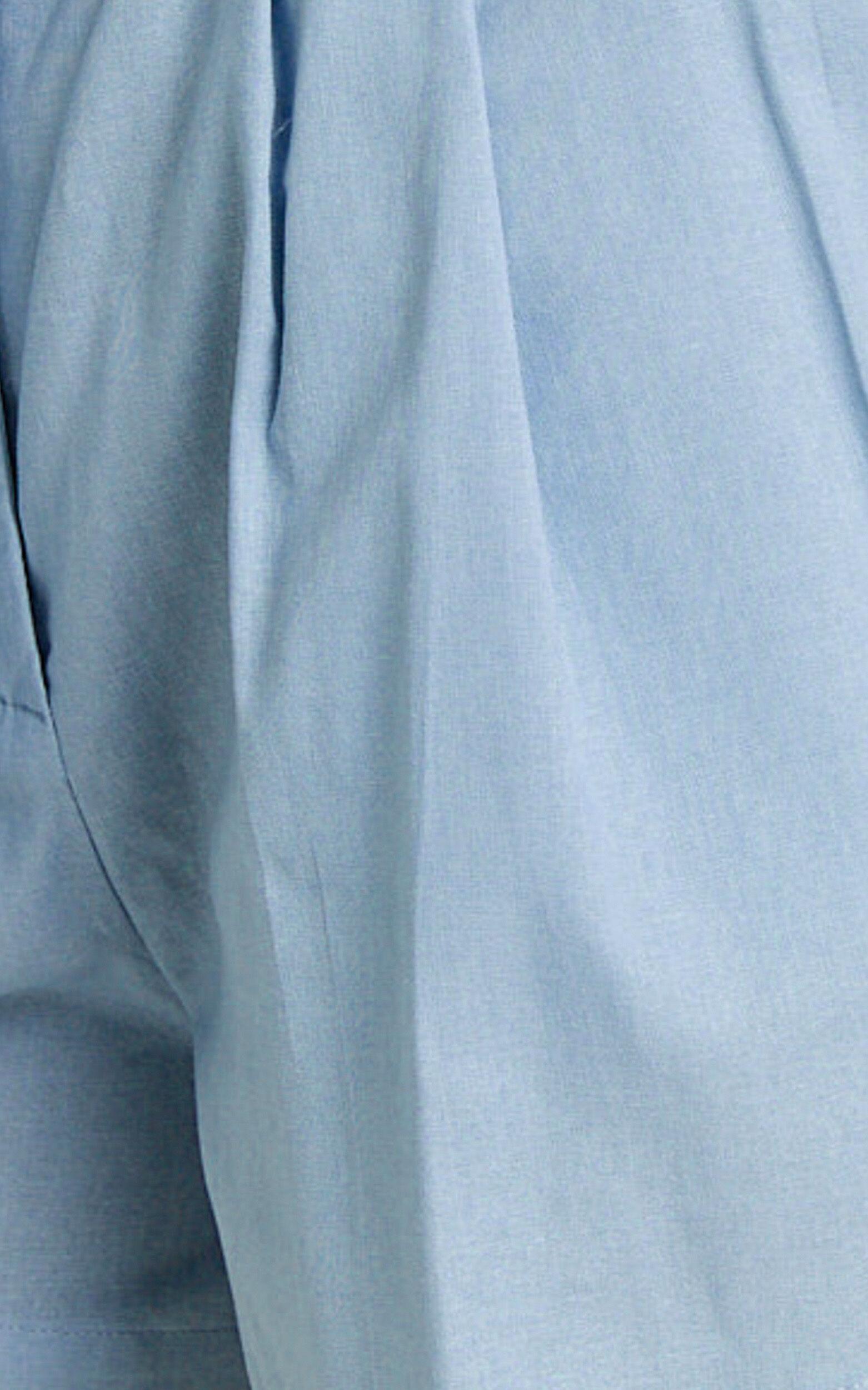 Marlee Two Piece Set - Linen Button Through Vest and Shorts Set in Blue Product Image