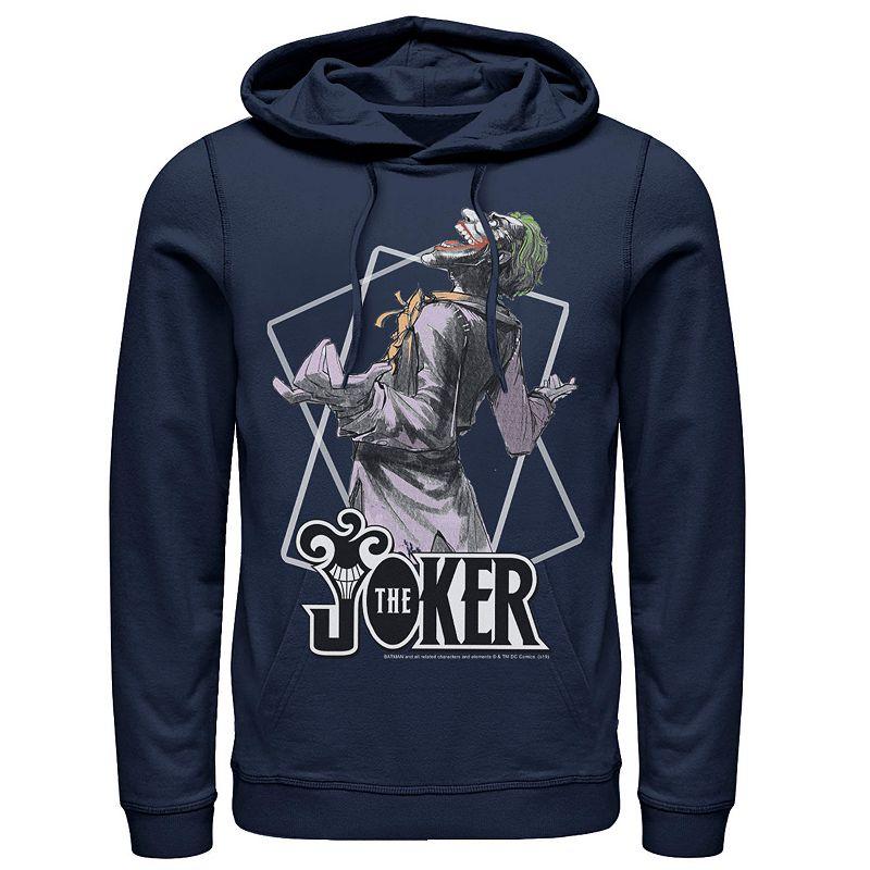 Men's DC Comics The Joker Card Outline Hoodie, Size: XL, Athletic Grey Product Image
