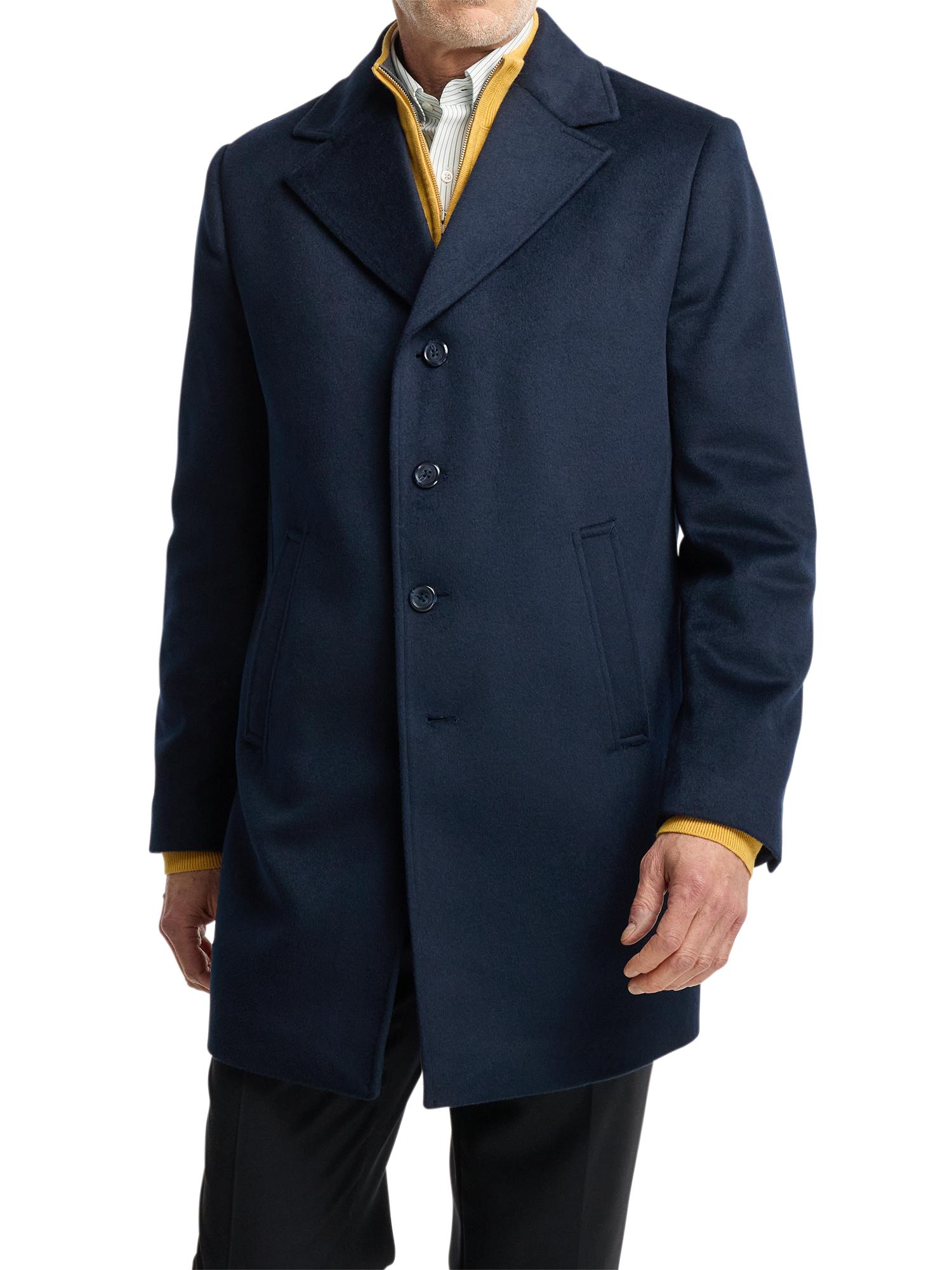 Wool Blend Topcoat - Navy Product Image