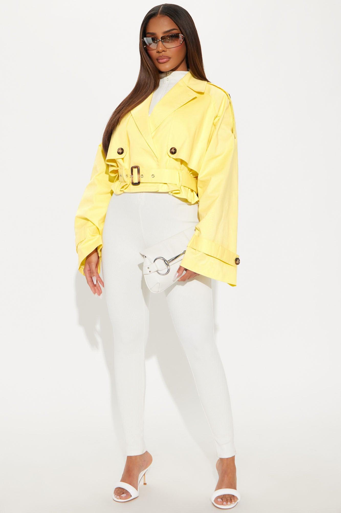 Leona Cropped Trench - Yellow Product Image