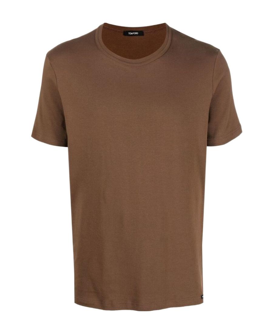 TOM FORD Slim-fit Lyocell And Cotton-blend Jersey T-shirt In Brown Product Image