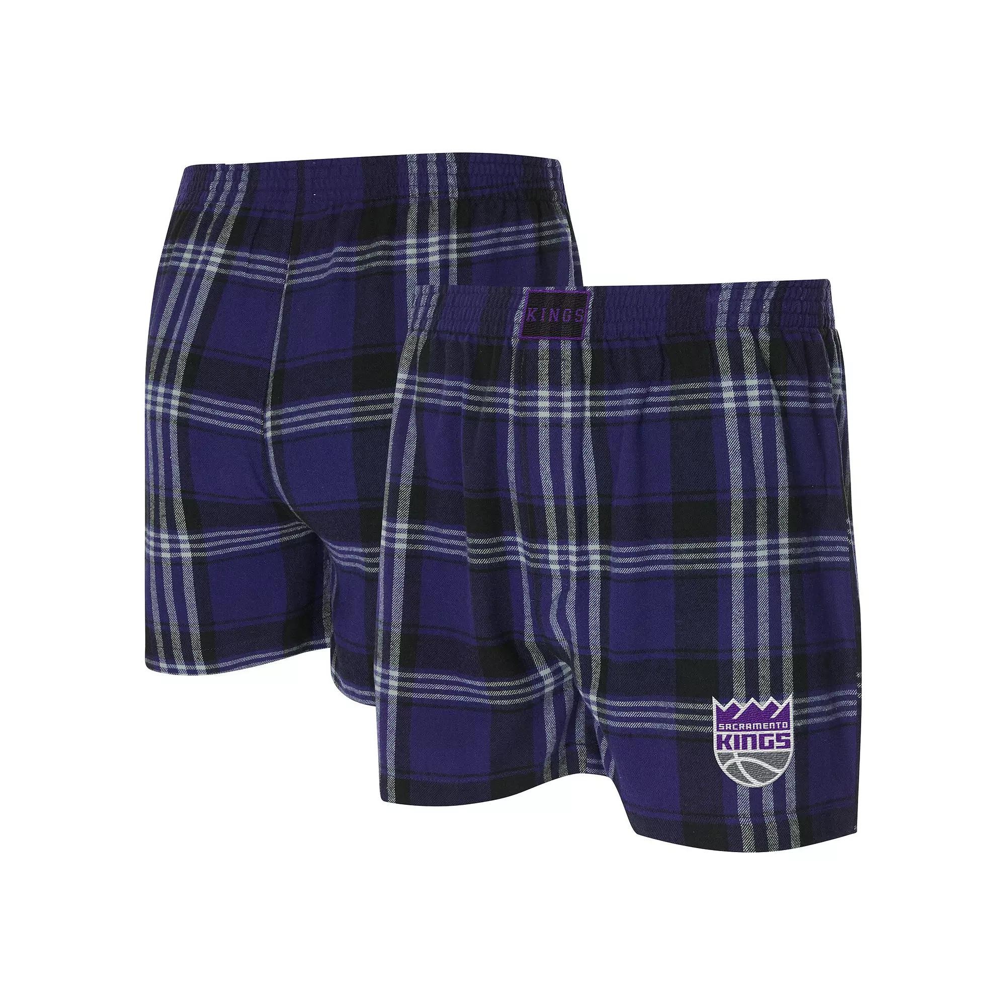 Men's Concepts Sport Purple Sacramento Kings Region Flannel Boxer Short,  Product Image