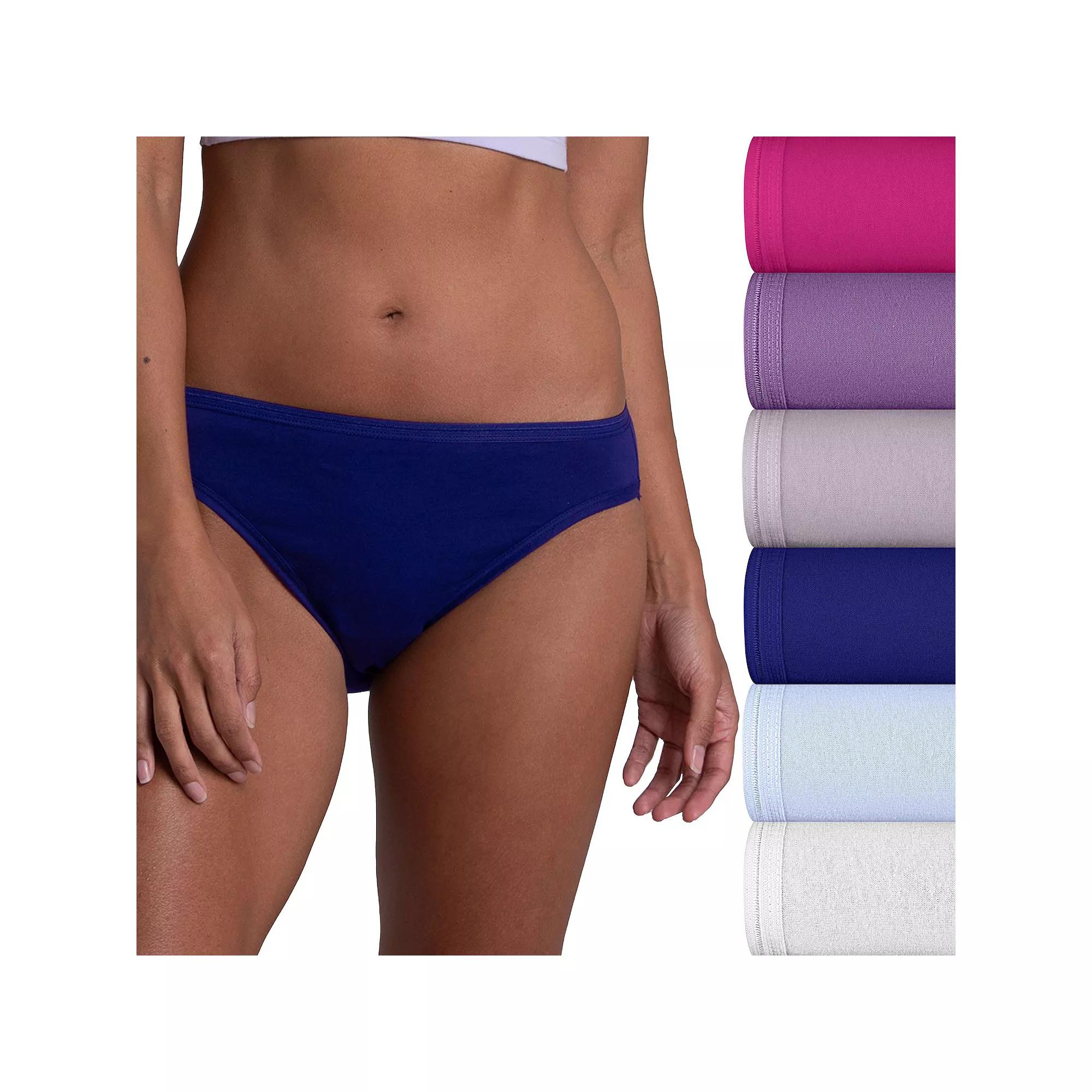 Women's Fruit of the Loom® 6 -Pack Cotton Bikini Brief Set 6DKBKAP,  Product Image