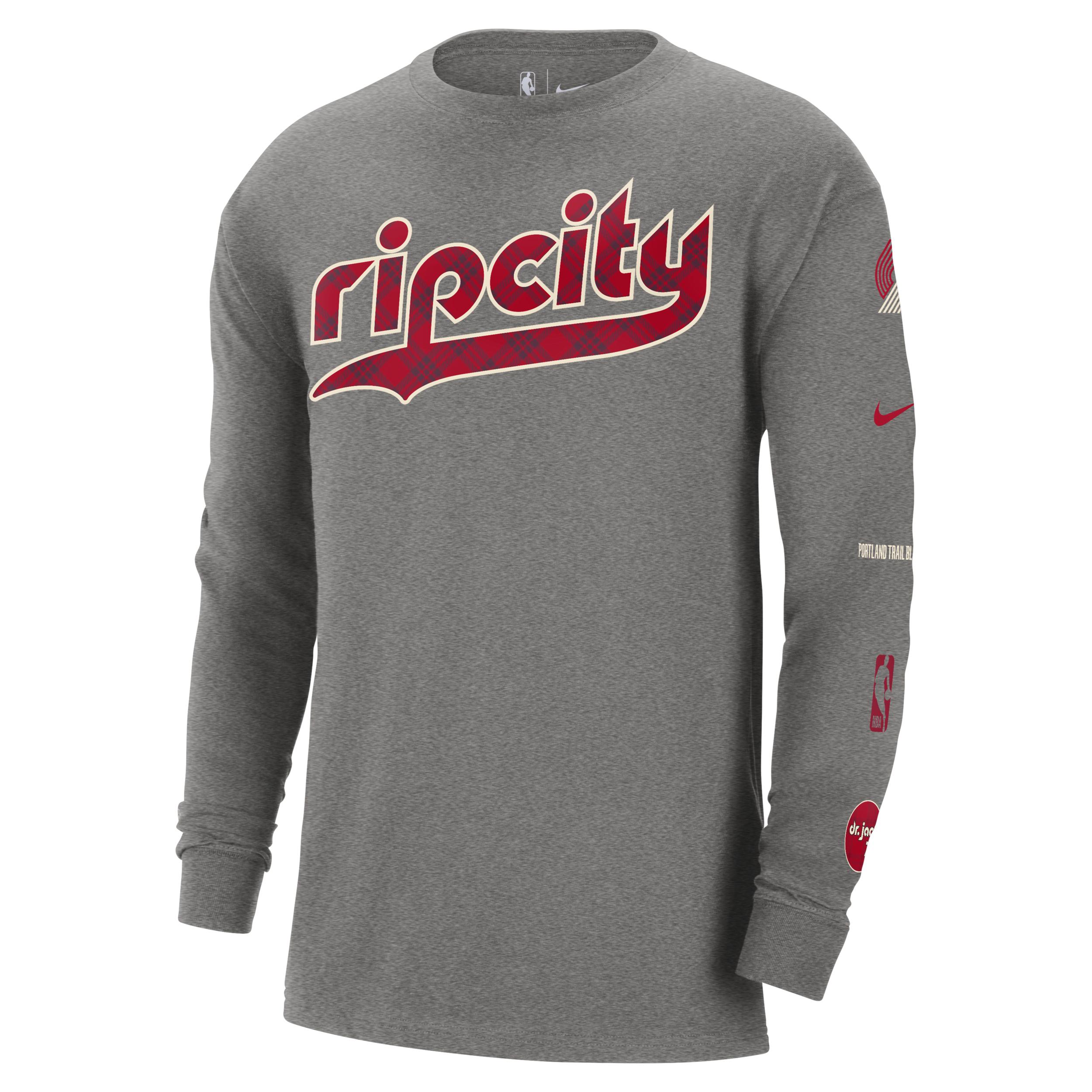 Portland Trail Blazers 2023/24 City Edition Men's Nike NBA Max90 Long-Sleeve T-Shirt Product Image
