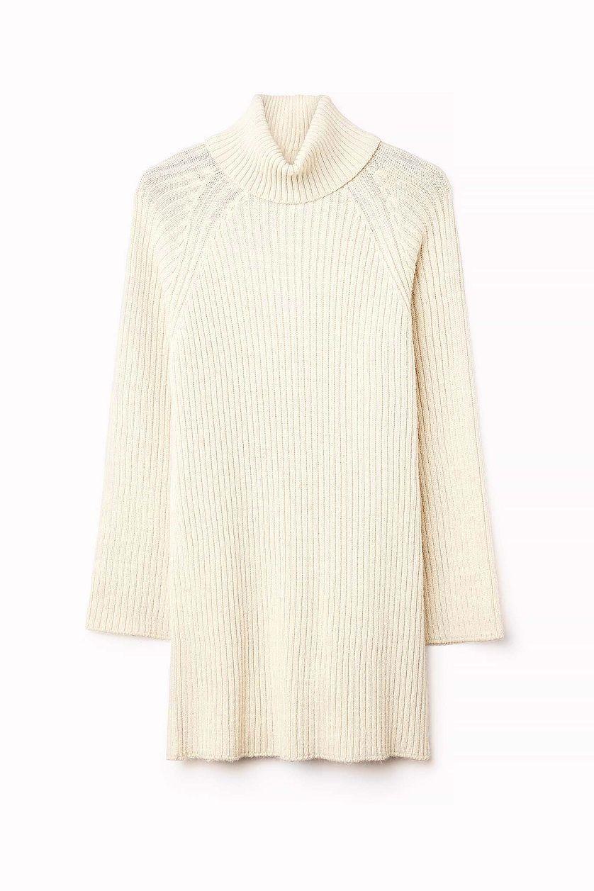 Knitted Sweater Dress Offwhite Product Image
