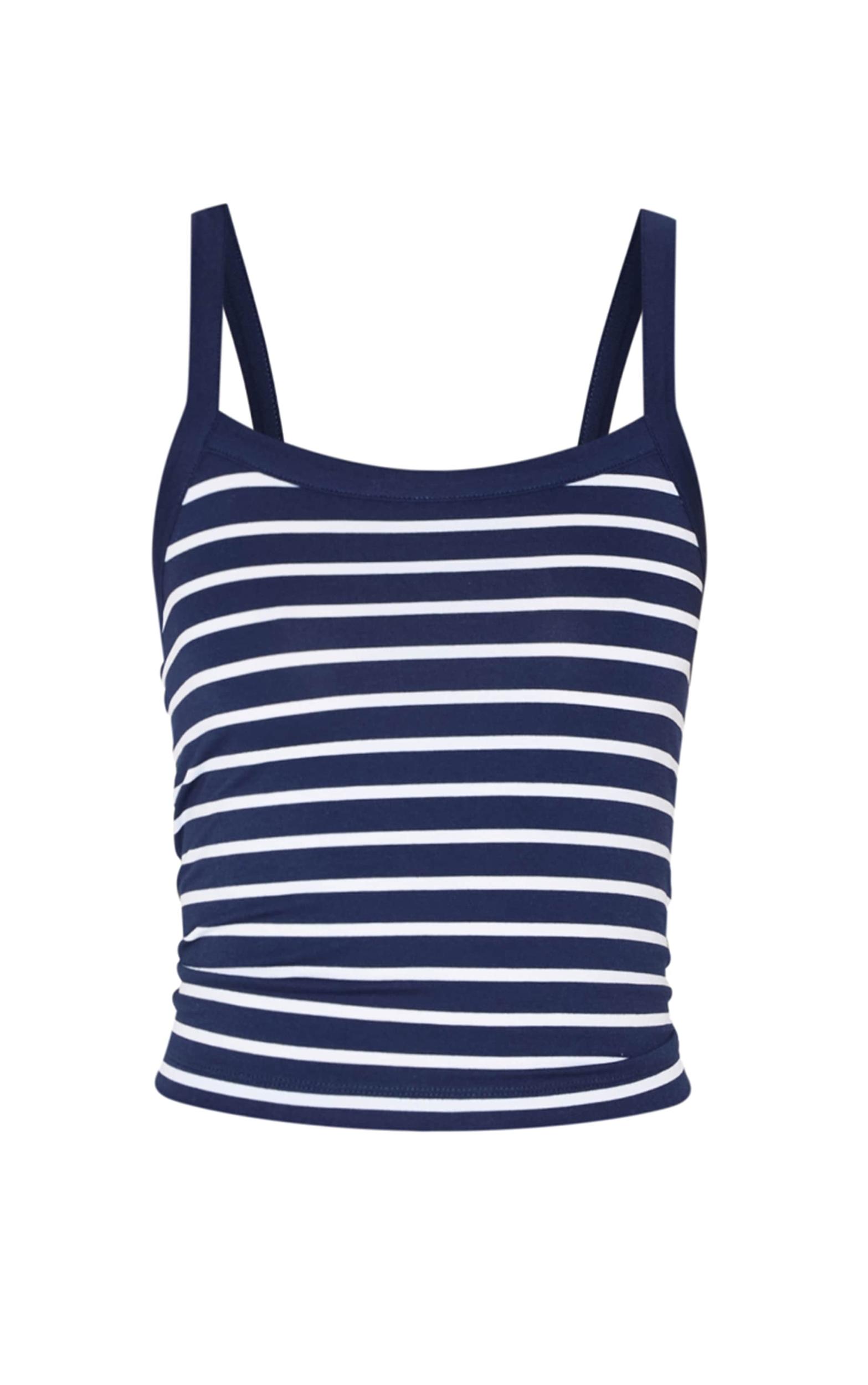 Navy Striped Cami Top Product Image