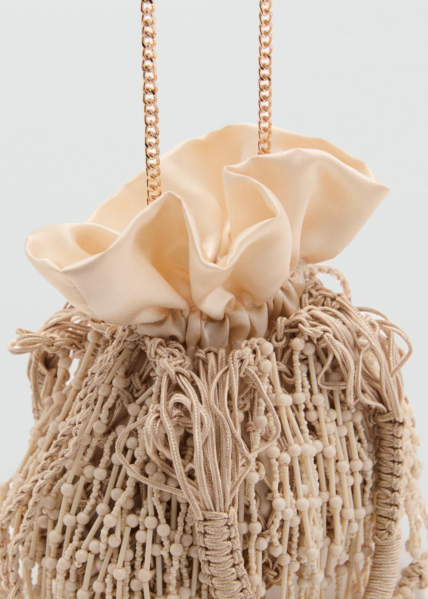 Beaded handbag - Women | MANGO USA Product Image