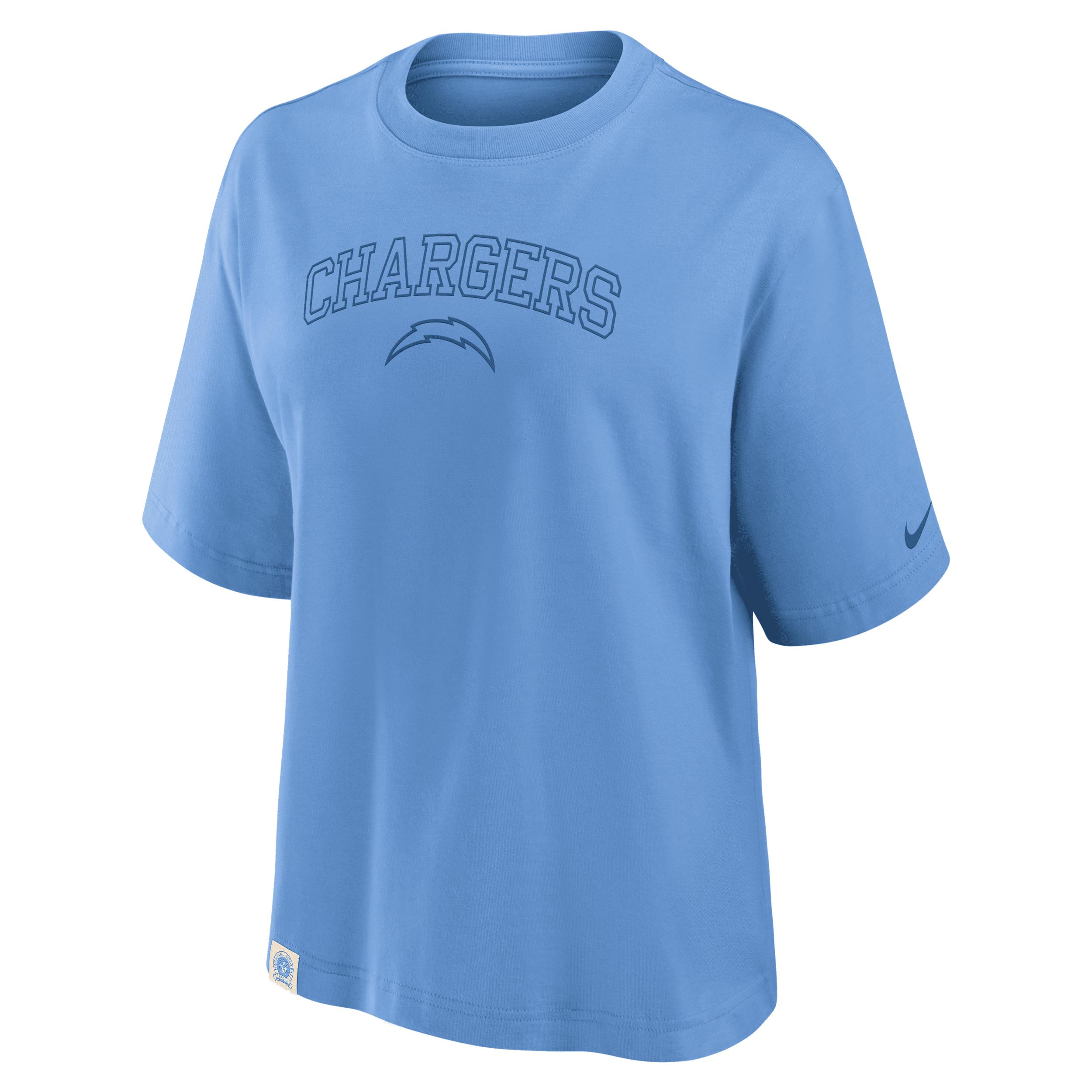 Los Angeles Chargers Arch Boxy Nike Womens NFL T-Shirt | 01CM4EY97-YBA Product Image