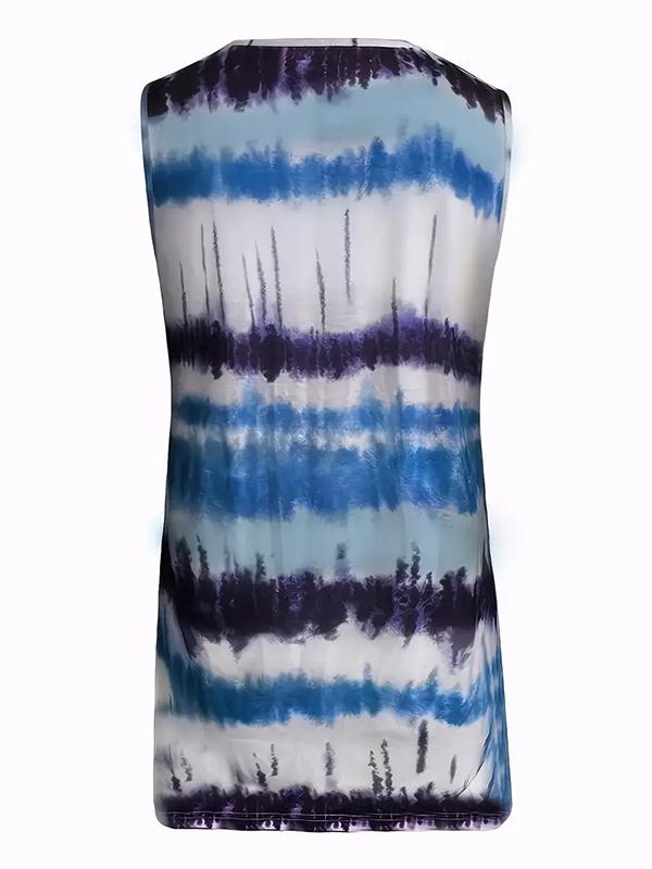 Loose Sleeveless Printed Spaghetti-Neck Vest Top Product Image