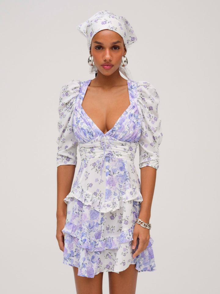 Rosalyn Mini Dress — Purple Product Image