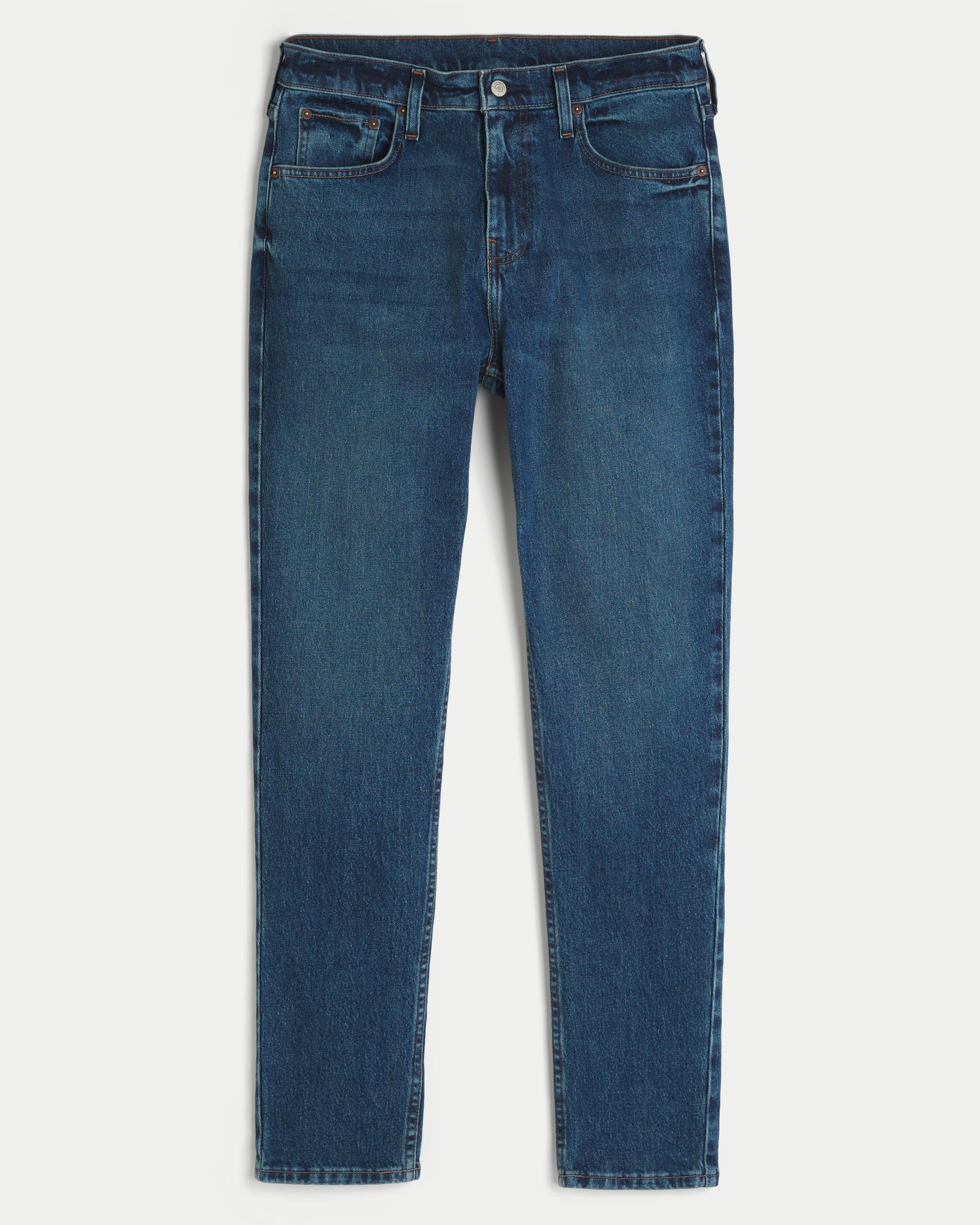 Dark Wash Athletic Skinny Jeans Product Image
