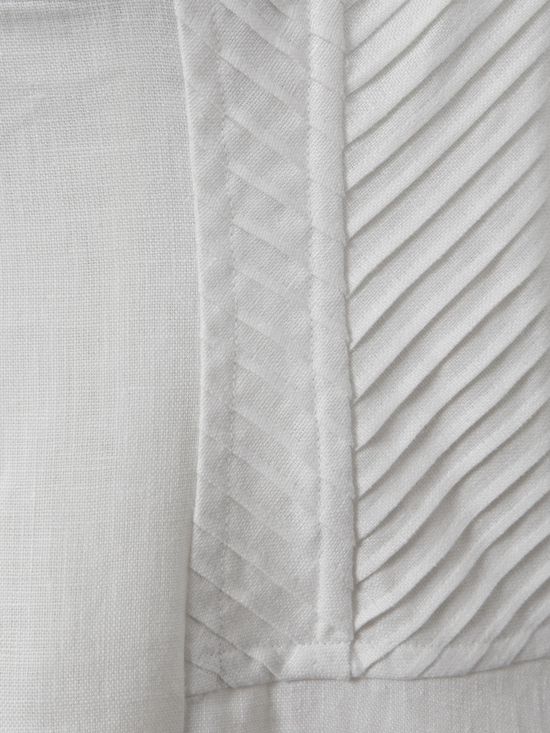 Linen Corset Midi Dress in Ivory Product Image