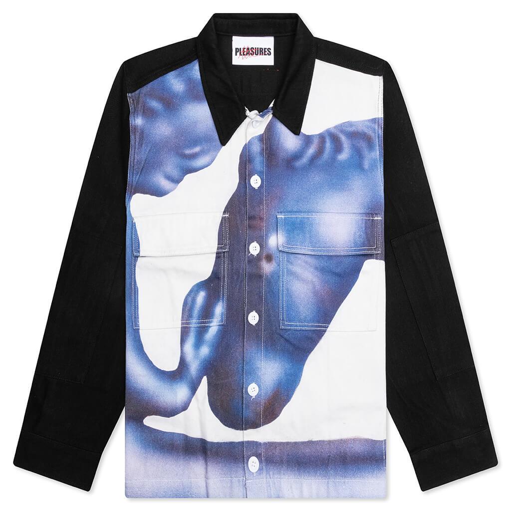 Faux Suede Jacket - Black Male Product Image