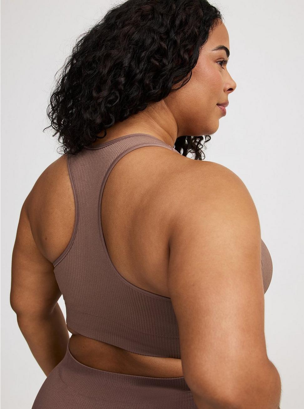 Lightly Lined Seamless Rib Racerback Bralette Product Image