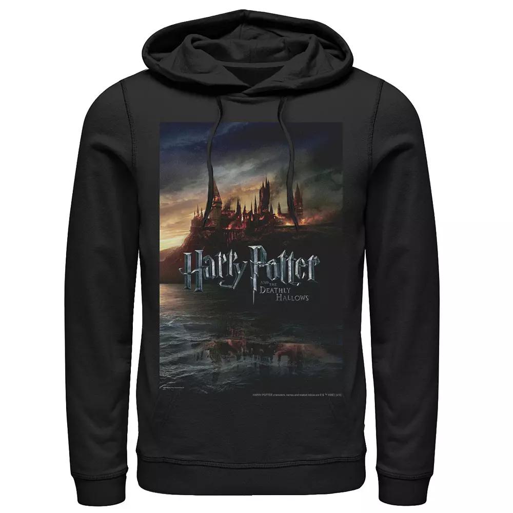 Men's Harry Potter And The Deathly Hallows Hogwarts Poster Graphic Pullover Hoodie,  Product Image